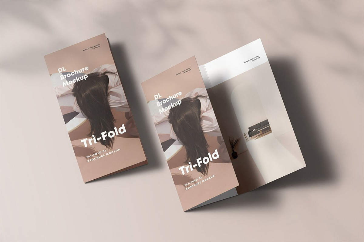 Tri-Fold DL Brochure Mock-up, an Advertising Mockup by Se٧enStudio (Photo 2 of 16)