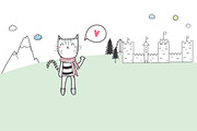 HAPPY Autumn Doodle vector, an Animal Illustration by MooBeer (Thumbnail 6 of 8)