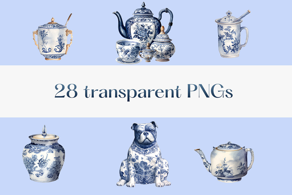 Watercolor Chinoiserie 2 Clipart, a Decorative Illustration by clipartconnection (Photo 3 of 3)