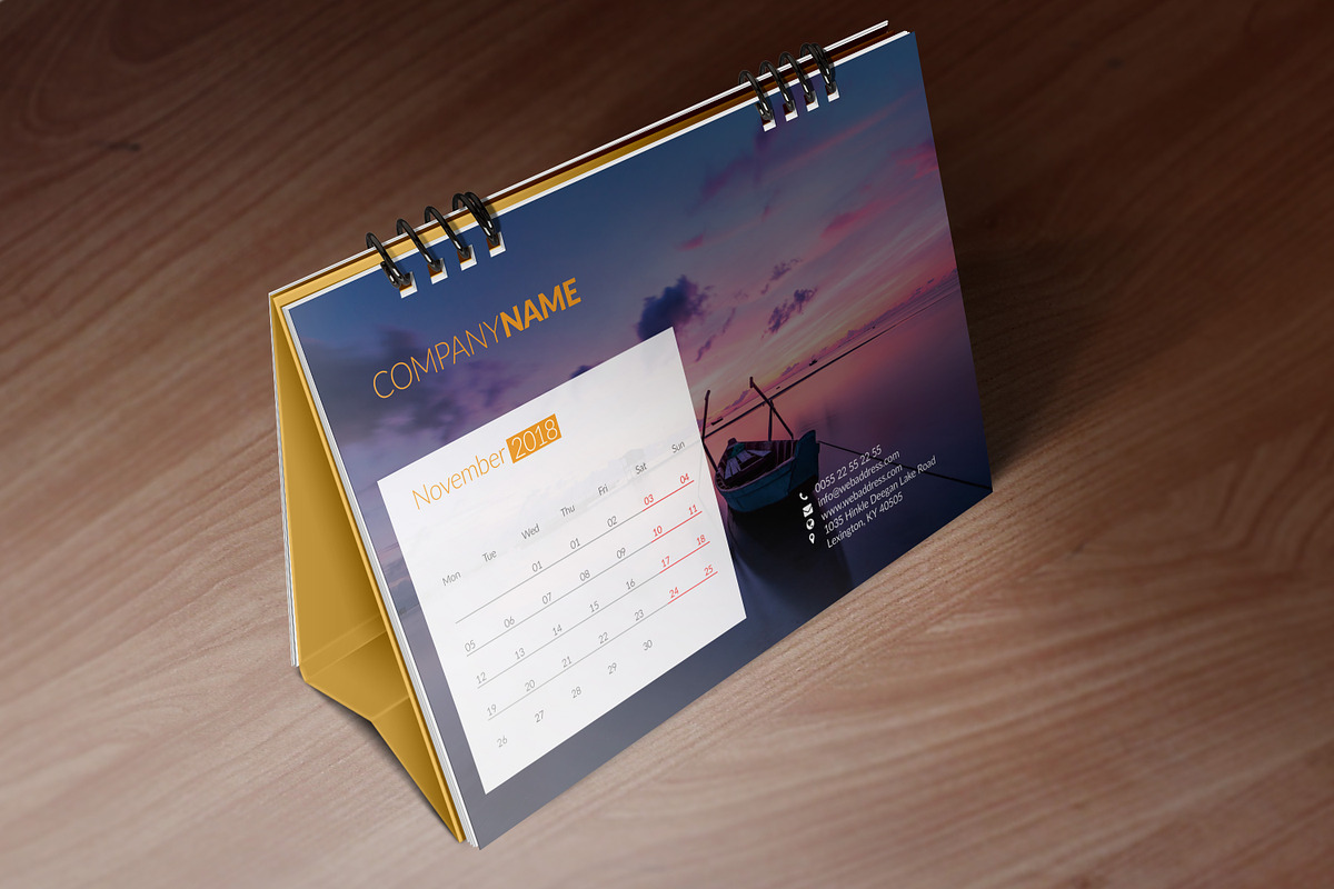 Desk Calendar (Template) 2018, a Stationery Template by graphicbox (Photo 5 of 7)