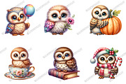 Cute Little Owl Clipart Sublimation, an Illustration by designcity5 (Thumbnail 3 of 5)