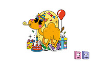 Birthday Camel, an Animal Illustration by MISS CHATZ (Thumbnail 1 of 3)