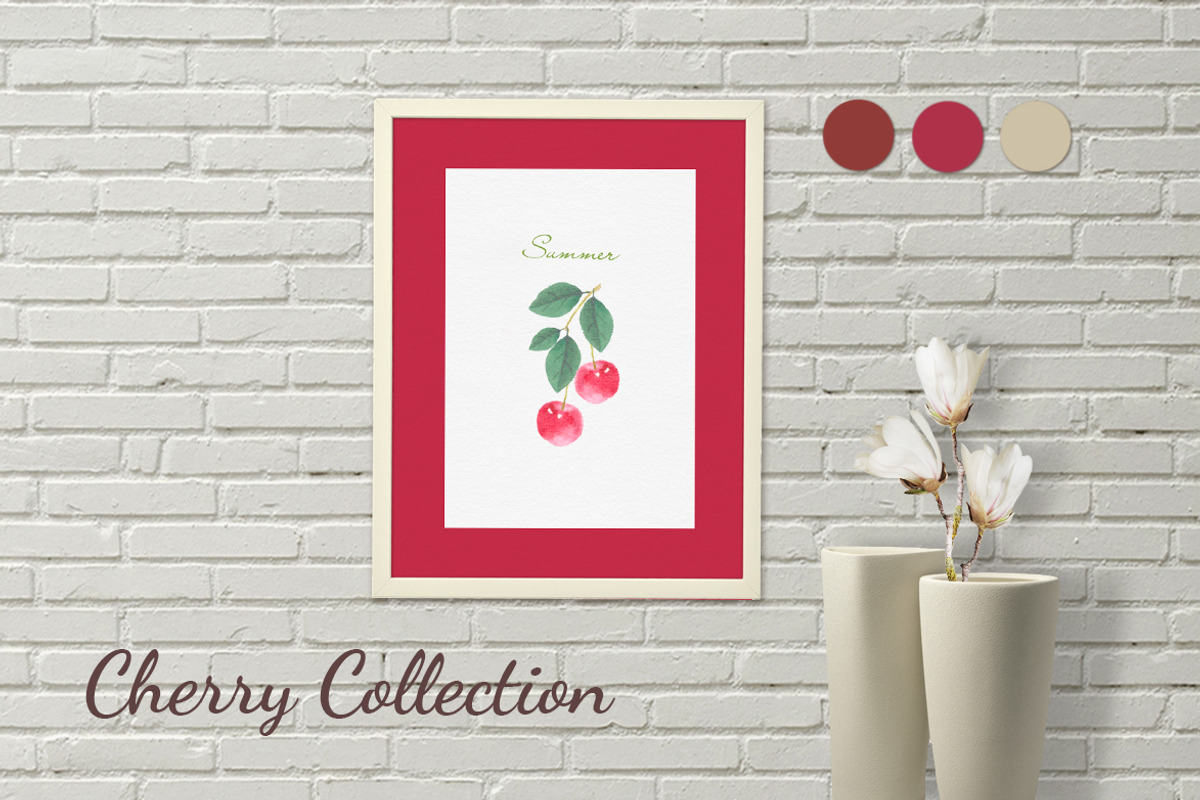 Сherry collection, a Pattern Graphic by oKOLOstyle (Photo 7 of 7)