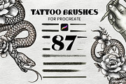 Procreate Tattoo Brushes, a Brush Add-On by svgocean (Thumbnail 1 of 7)