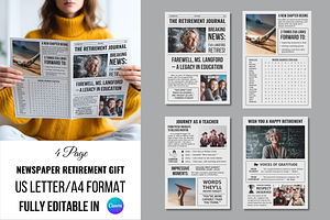 Newspaper Retirement Template, an Invitation Template by ZoloDesignHub