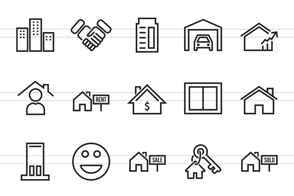 26 Real Estate Line Icons preview 2