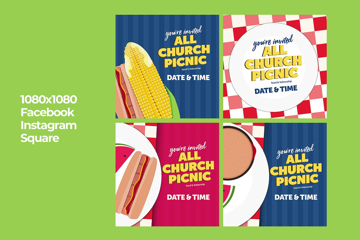 Church Picnic Event Social Post, a Social Media Template by IFBdesign (Photo 4 of 7)