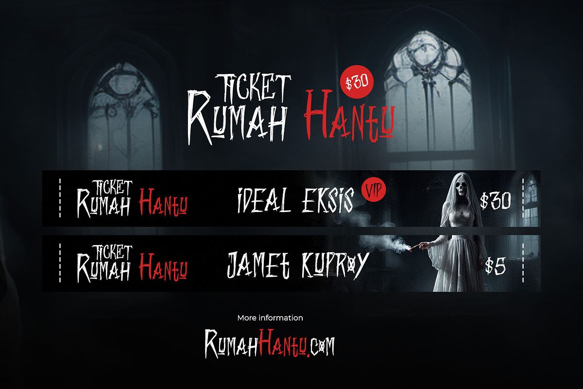 Scary Monday – Horror Font, a Handwritten Font by Ideal Eksis (Photo 5 of 6)