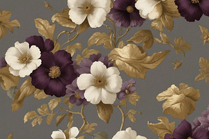 Floral Wall Mural & Wallpaper