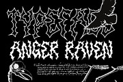ANGER RAVEN – Death Metal Fon, a Blackletter Font by Fonday Studio (Thumbnail 1 of 8)