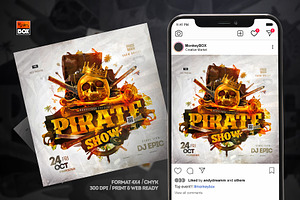 Pirate Party Flyer Template