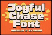 Joyful Chase - Playful Display Font, a Sans Serif Font by Littlehand (Thumbnail 1 of 8)
