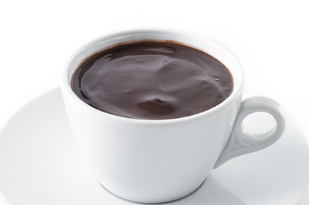 Hot chocolate in white cup isolated on white background., a Food & Drink Photo by etorres69