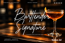 Bartender Signature Handwritten Font
