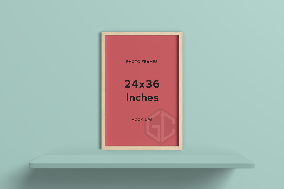 24x36 Inches Frames Mockup, a Household Mockup by graphiccrew