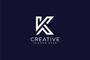 Letter K logo icon design template, a Branding & Logo Template by quadrazo