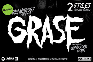 Grase - Eclectic Horror Font, a Font by Remedy667