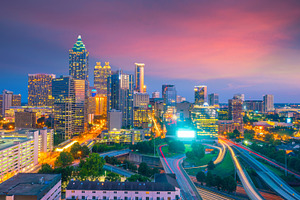 Skyline of atlanta city containing atlanta, skyline, and georgia
