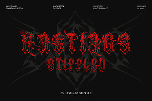 CS Hastings Stippled, a Blackletter Font by Craft Supply Co.