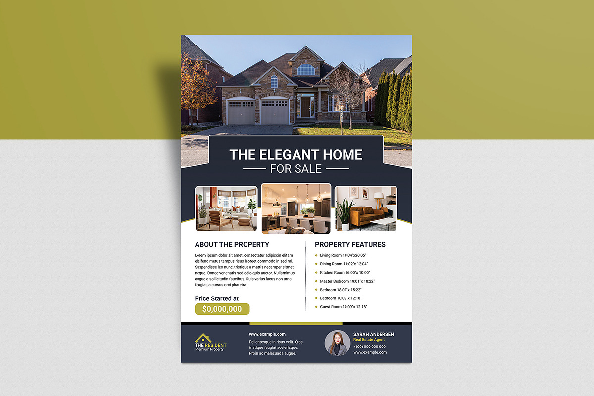 Real Estate Flyer Template, a Flyer Template by retrographix (Photo 2 of 4)
