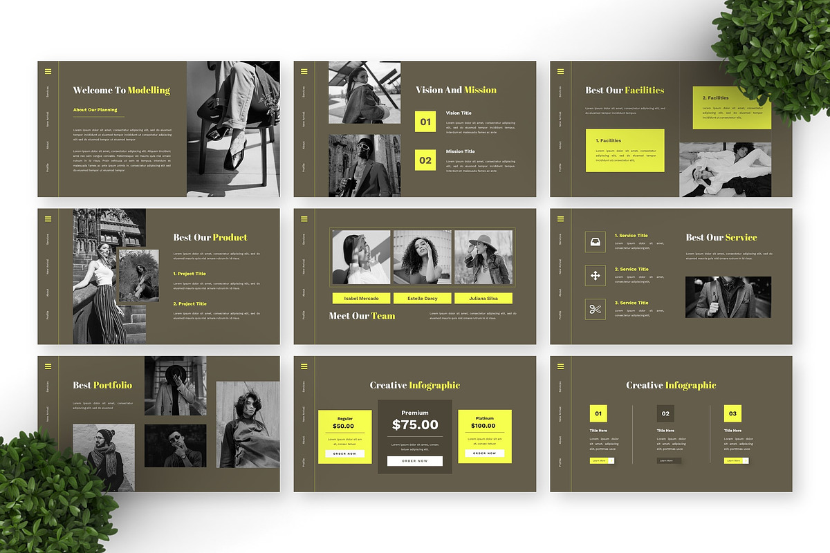 Modelling - Fashion Google Slide, a Presentation Template by Deepslide Studio (Photo 2 of 6)