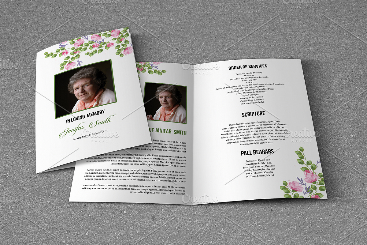 Funeral Program Template - V886, a Brochure Template by Template Shop (Photo 1 of 4)