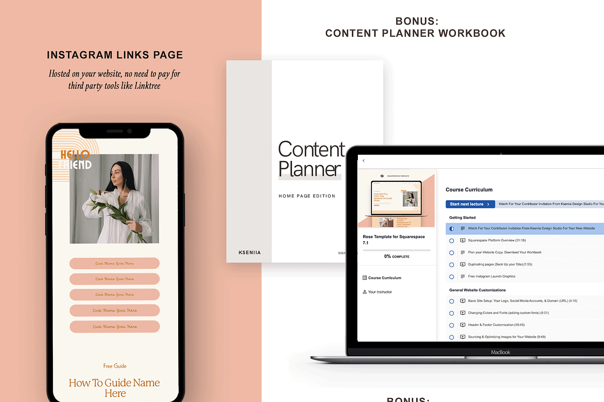 Squarespace 7.1 Template: Boho, a Websites & App Template by Kseniia_Design (Photo 3 of 9)