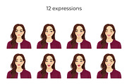 Business Woman Character Pack, a Person Illustration by Volha Hlinskaya (Thumbnail 10 of 11)
