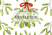 Mistletoe clipart watercolor png set, an Illustration by ARTVracovska (Thumbnail 1 of 5)
