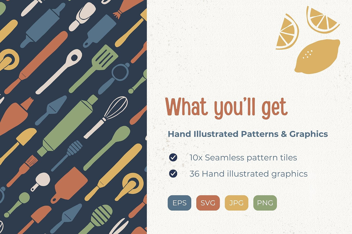 Bakery Seamless Patterns & Graphics, a Pattern Graphic by Fern & Quill (Photo 4 of 11)
