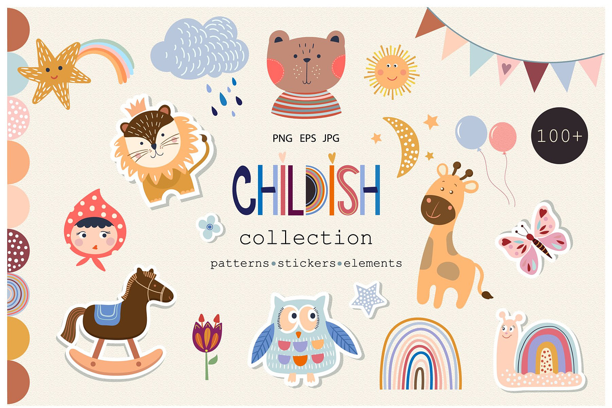 Children elements collection, a Background Graphic by Letto studio (Photo 1 of 7)