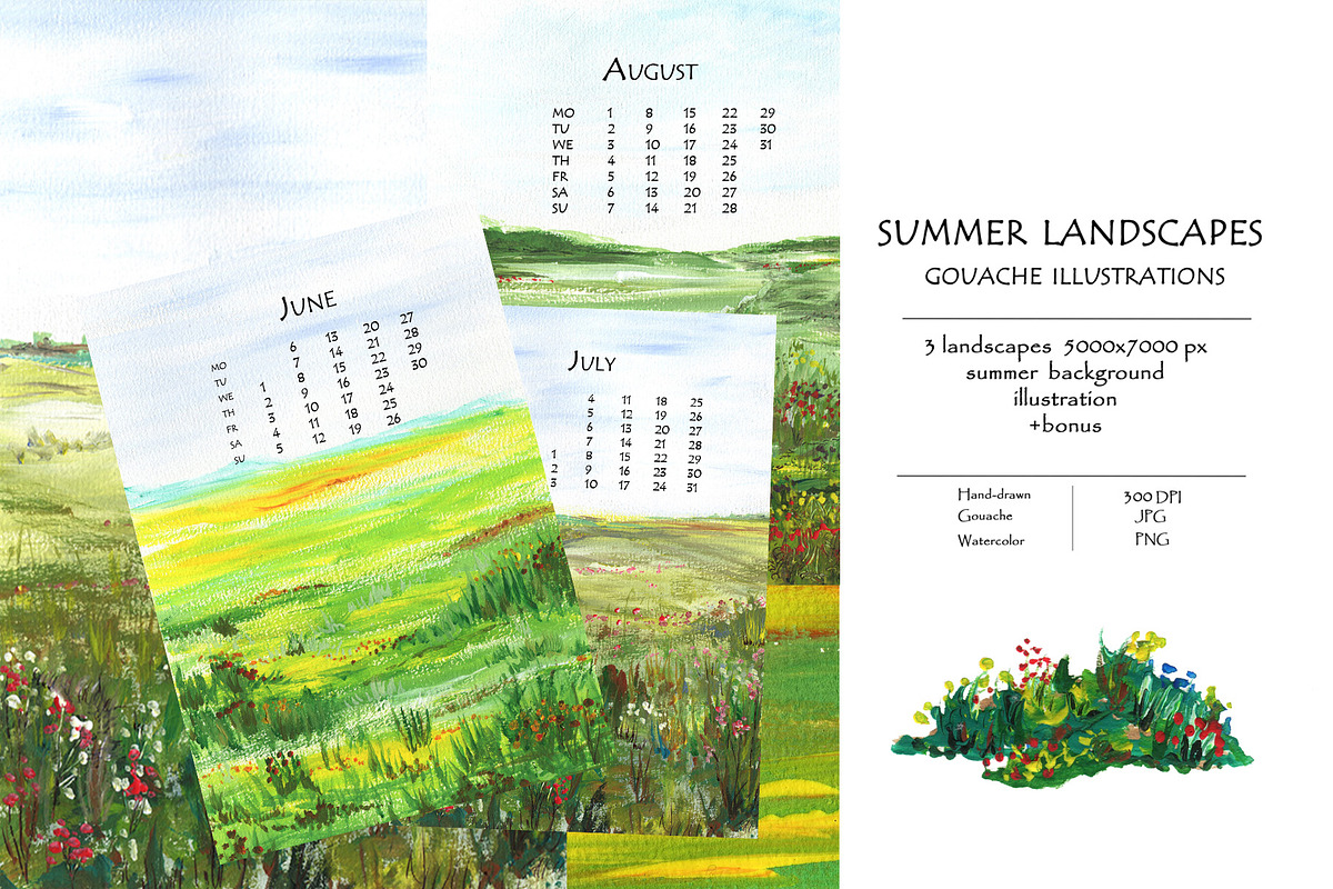 Summer Landscapes, an Illustration by Ann Bright (Photo 1 of 8)
