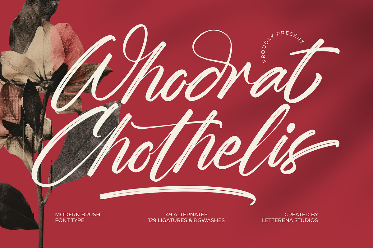 Whadrat Chothelis Modern Brush Font, a Script Font by Letterena Studios Script (Photo 1 of 20)