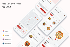 Food Delivery Service App UI Kit