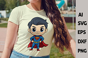 Chibi Superhero Vector Bundle, a Person Illustration by FancyDesignStudio (Thumbnail 6 of 8)