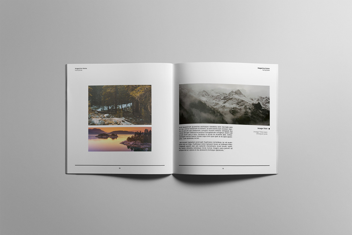 Square Magazine Template, a Magazine Template by Uloel Design