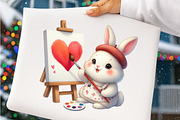 Valentine Bunny Clipart Bundle, an Illustration by SinaCreation (Thumbnail 9 of 11)