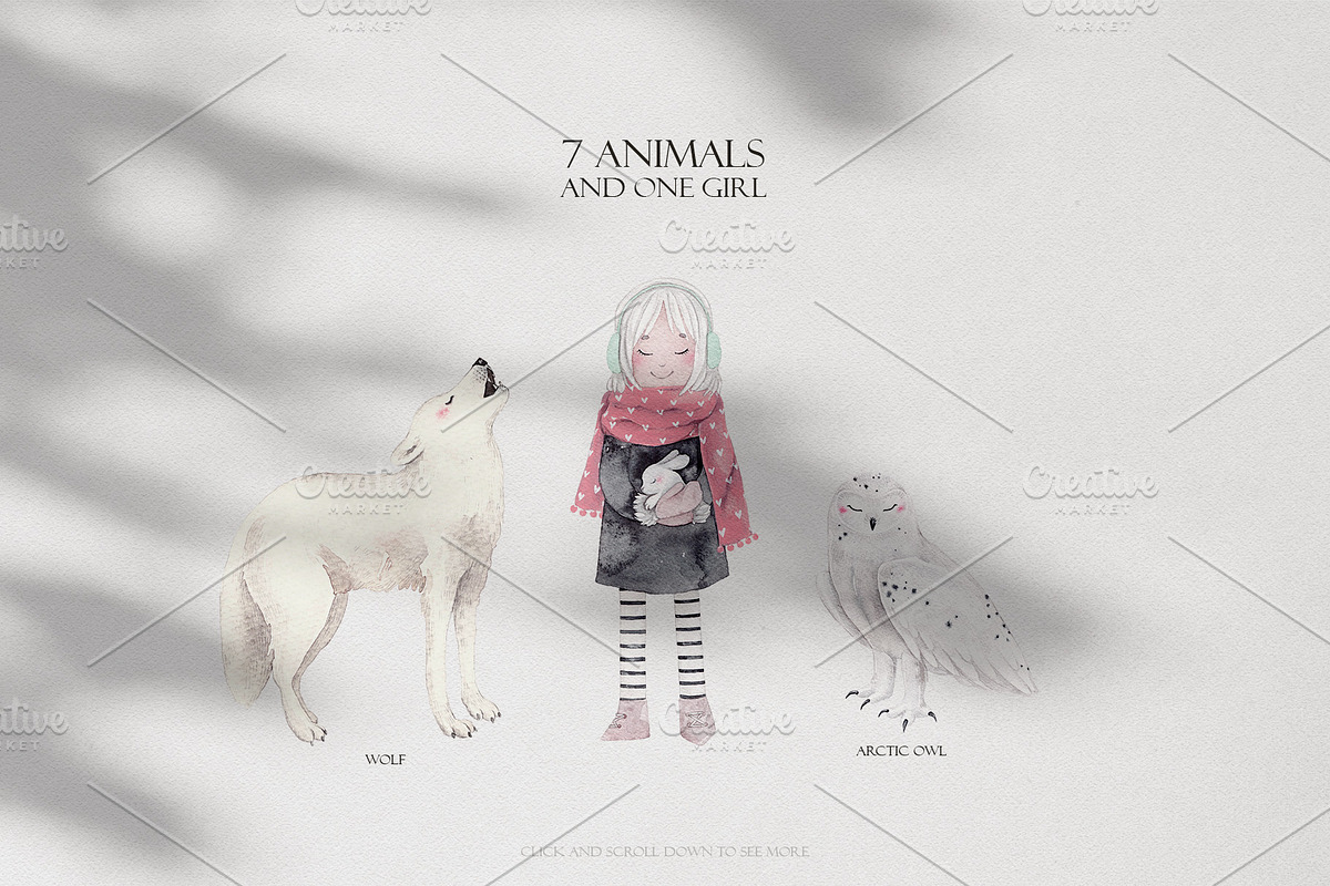 ARCTIC ANIMALS watercolor set PART 1, an Animal Illustration by Natali Smolova (Photo 2 of 7)