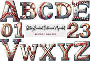 Glittery Baseball Distressed Alphabe, an Illustration by DreamArtGraphic (Thumbnail 1 of 4)
