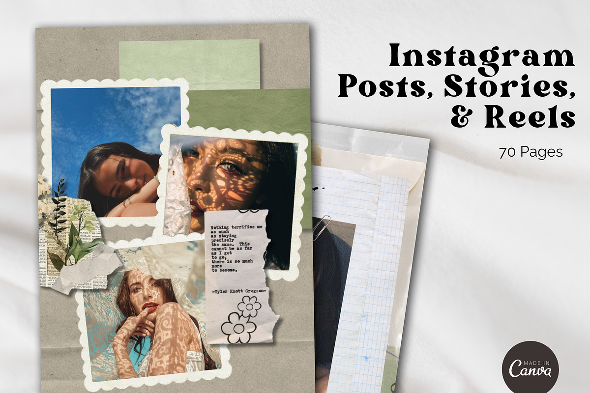 Canva Instagram Templates Vintage, a Social Media Template by Wicked Creative (Photo 8 of 20)