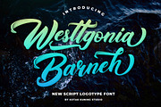 Westtgonia Barneh, a Script Font by Kotak Kuning Studio (Thumbnail 1 of 7)