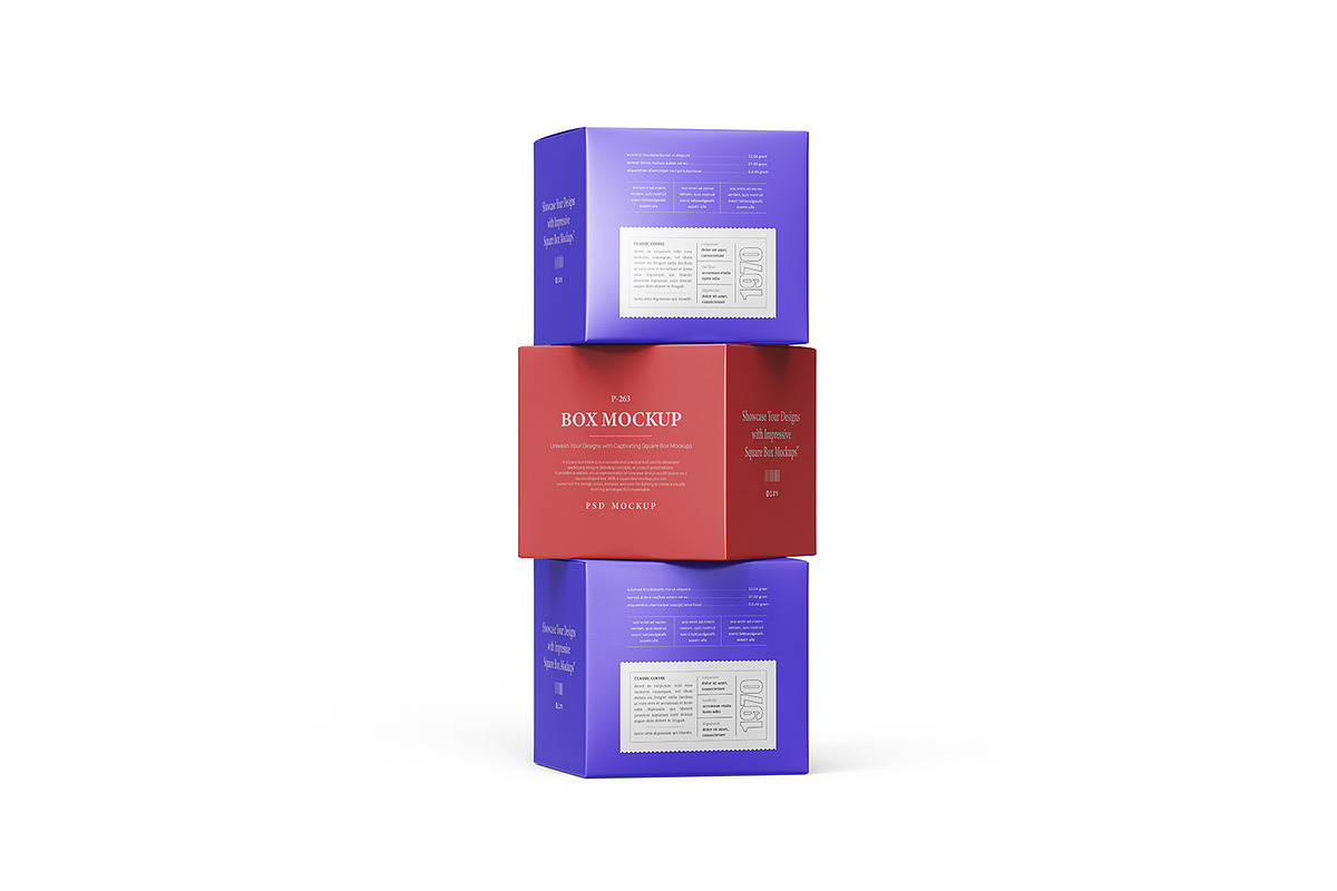 Square Box Mockup, a Packaging Mockup by Ram Studio (Photo 9 of 17)
