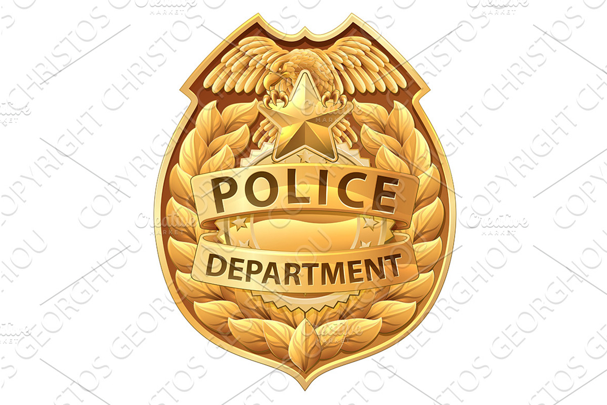 Police Badge Shield Star Sheriff Cop, an Object Illustration by Christos Georghiou
