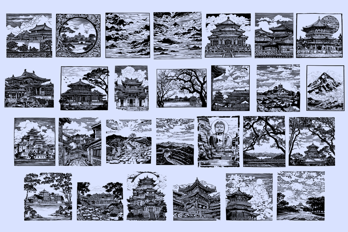 Chinese Culture vector illustrations, an Object Illustration by Nocturnal Wolf (Photo 13 of 19)