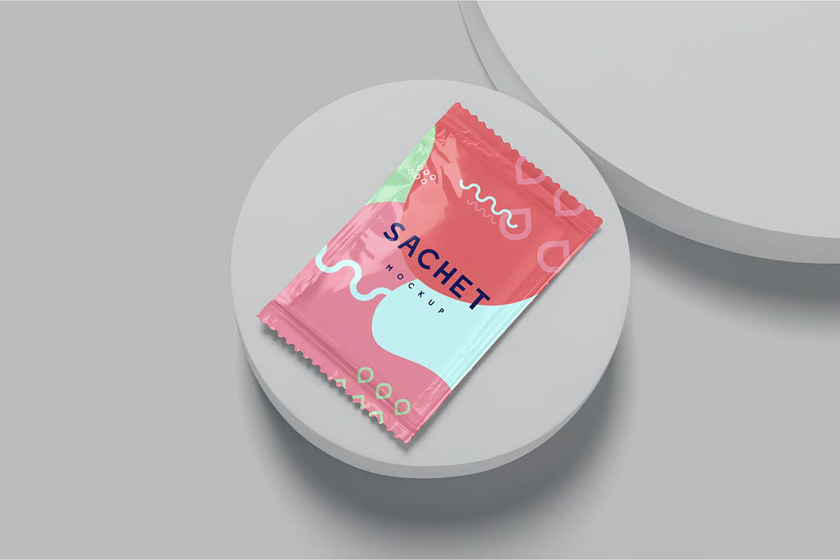 Rectangular Sachet Mockups, a Packaging Mockup by megostudi0 (Photo 6 of 6)