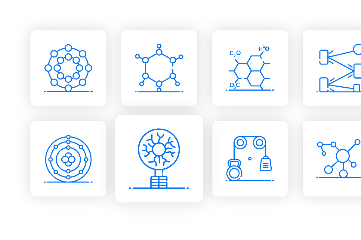 Quantum Physics Icons, an Outline Icon by Brickclay (Photo 7 of 7)
