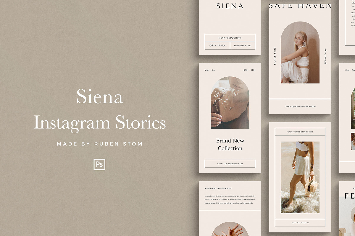 Siena Instagram Stories, a Social Media Template by Ruben Stom (Photo 1 of 9)