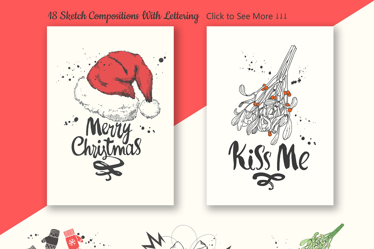 Christmas Sketch Set, a Decorative Illustration by Mona Monash (Photo 8 of 10)