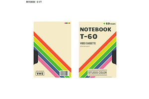 VHS cassette style notebook cover, an Object Illustration by SkyVectors