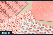 Pink 1950s vintage wallpaper designs, a Pattern Graphic by Roofdog Design (Thumbnail 4 of 5)